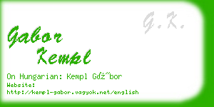 gabor kempl business card